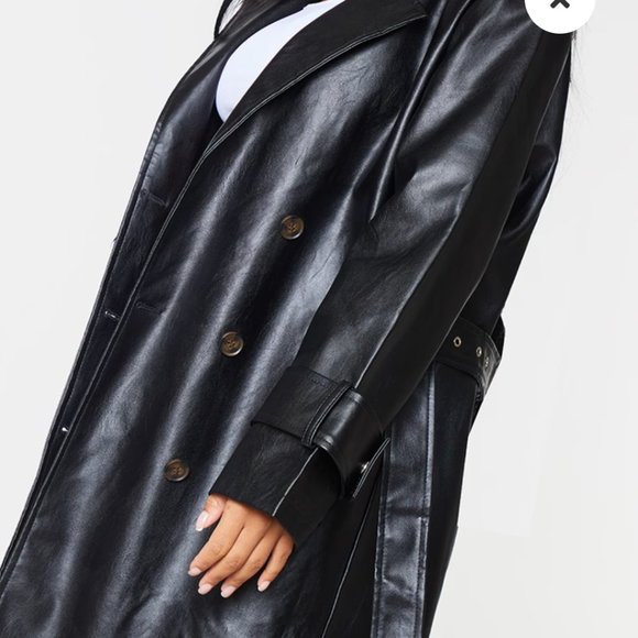 Black midi trench coat - Picture 7 of 13